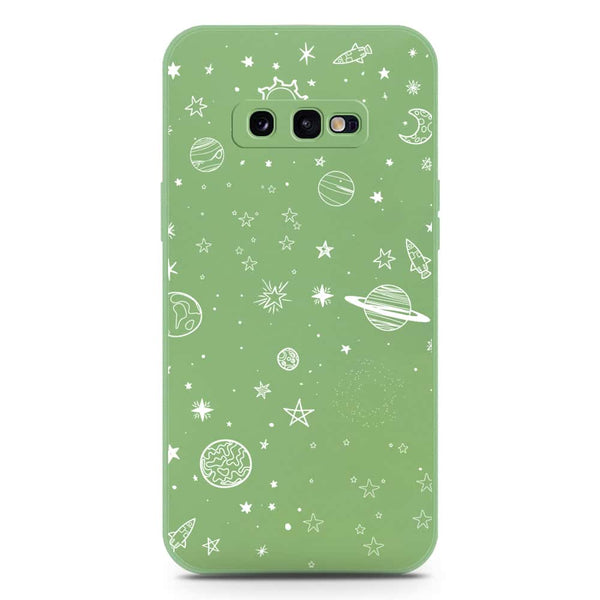 Stardust Dreams Design Soft Phone Case - Silica Gel Case - LightGreen - Samsung Galaxy S10e