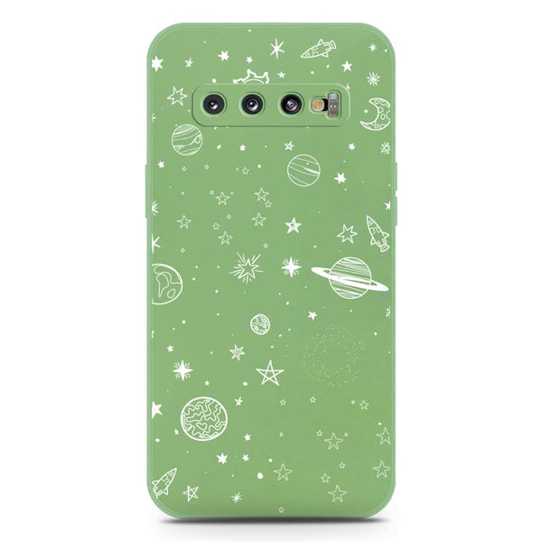 Stardust Dreams Design Soft Phone Case - Silica Gel Case - LightGreen - Samsung Galaxy S10