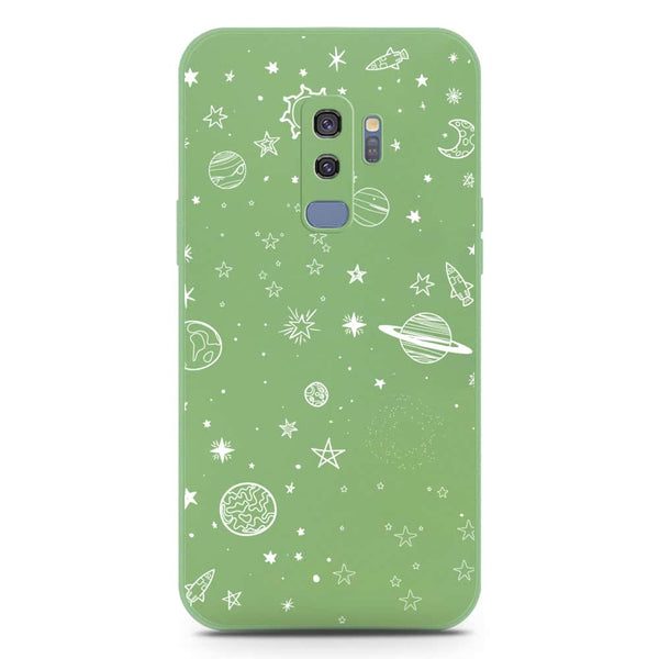 Stardust Dreams Design Soft Phone Case - Silica Gel Case - LightGreen - Samsung Galaxy S9 Plus