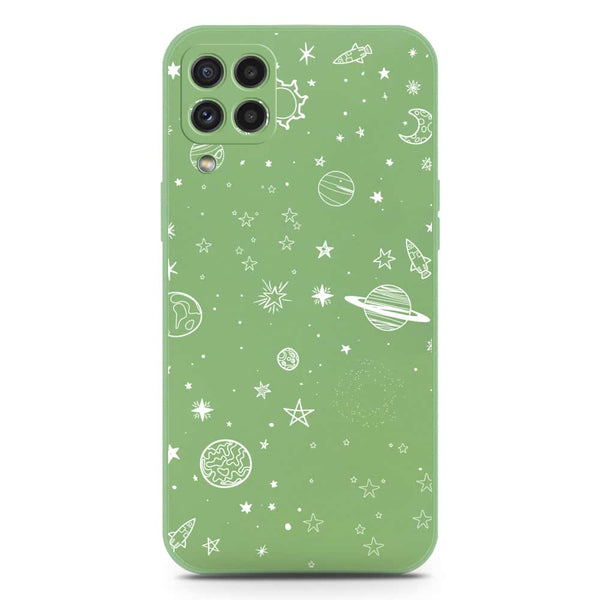 Stardust Dreams Design Soft Phone Case - Silica Gel Case - LightGreen - Samsung Galaxy M32