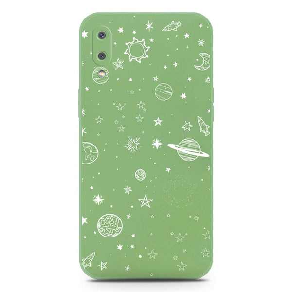 Stardust Dreams Design Soft Phone Case - Silica Gel Case - LightGreen - Samsung Galaxy M02