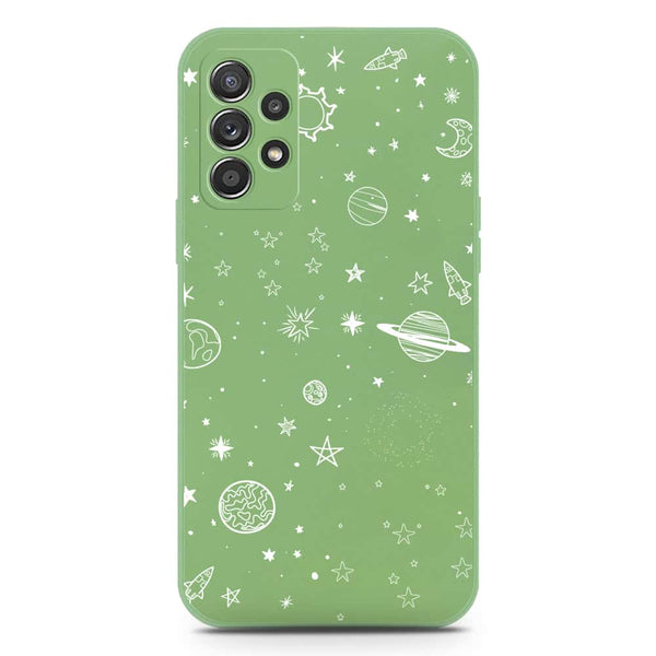 Stardust Dreams Design Soft Phone Case - Silica Gel Case - LightGreen - Samsung Galaxy A52