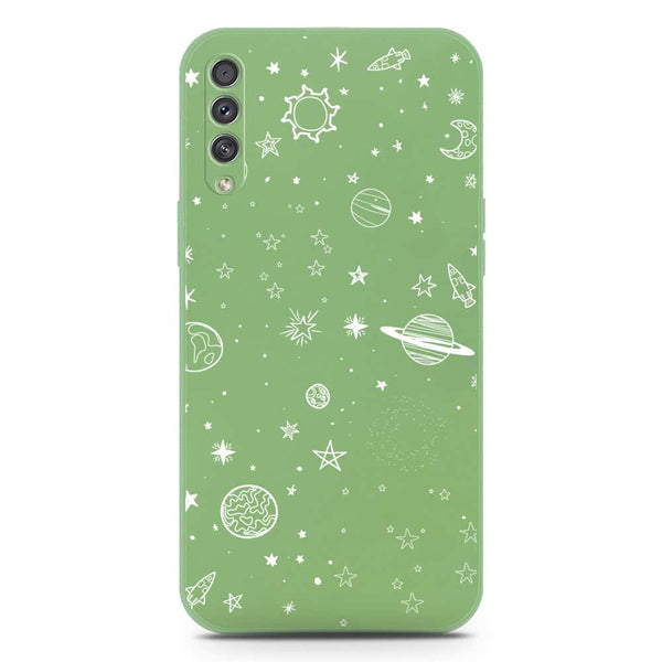 Stardust Dreams Design Soft Phone Case - Silica Gel Case - LightGreen - Samsung Galaxy A30s