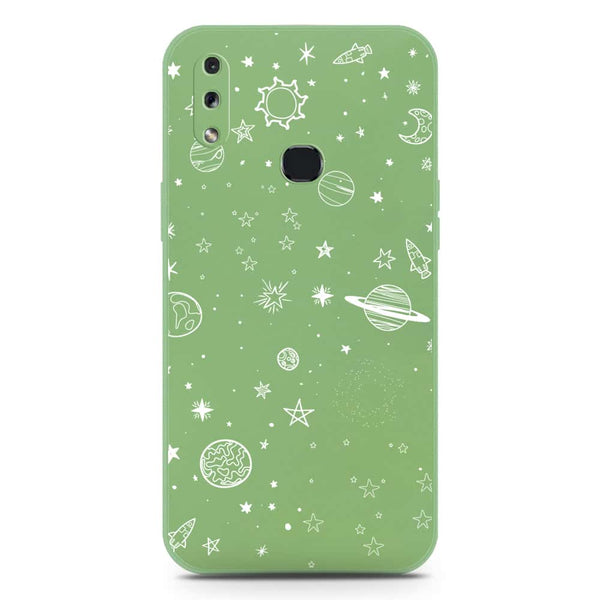 Stardust Dreams Design Soft Phone Case - Silica Gel Case - LightGreen - Samsung Galaxy A10s