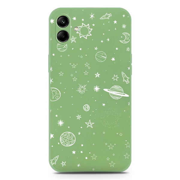 Stardust Dreams Design Soft Phone Case - Silica Gel Case - LightGreen - Samsung Galaxy A04