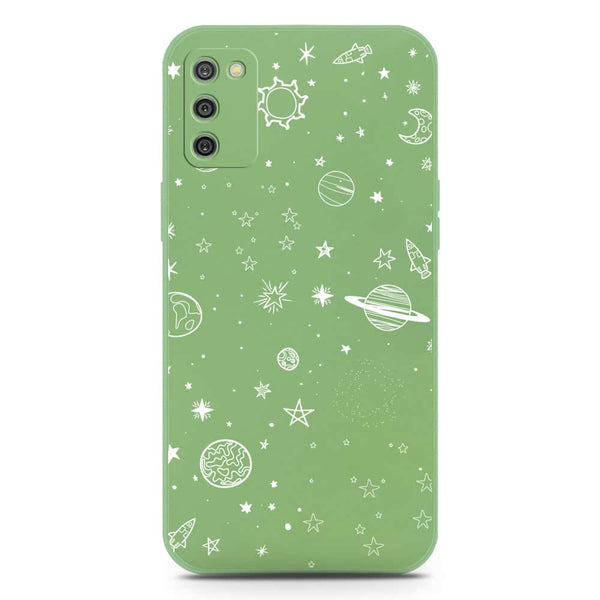Stardust Dreams Design Soft Phone Case - Silica Gel Case - LightGreen - Samsung Galaxy A02s