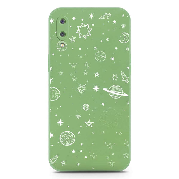 Stardust Dreams Design Soft Phone Case - Silica Gel Case - LightGreen - Samsung Galaxy A02