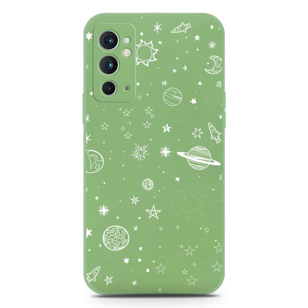 Stardust Dreams Design Soft Phone Case - Silica Gel Case - LightGreen - OnePlus 9RT 5G