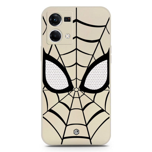 Cool Spider Design Soft Phone Case - Silica Gel Case - Offwhite - Oppo Reno 7 4G