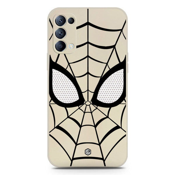 Cool Spider Design Soft Phone Case - Silica Gel Case - Offwhite - Oppo Reno 5 4G