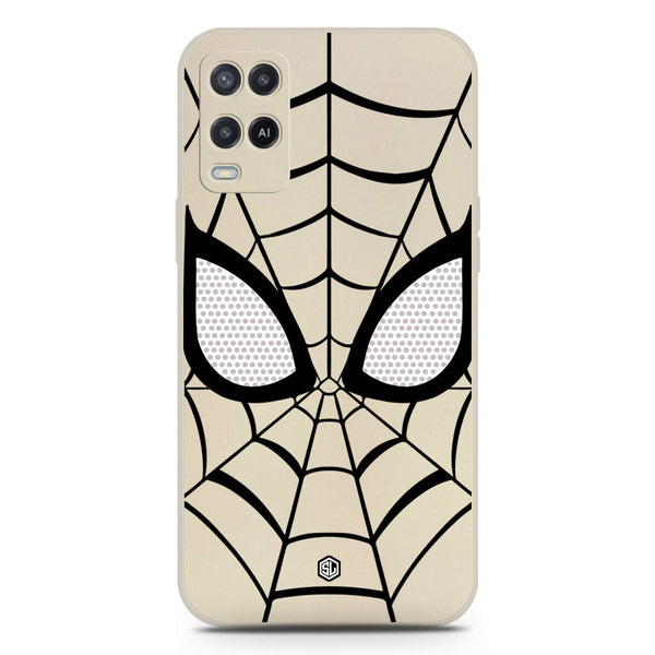 Cool Spider Design Soft Phone Case - Silica Gel Case - Offwhite - Oppo A55 5G