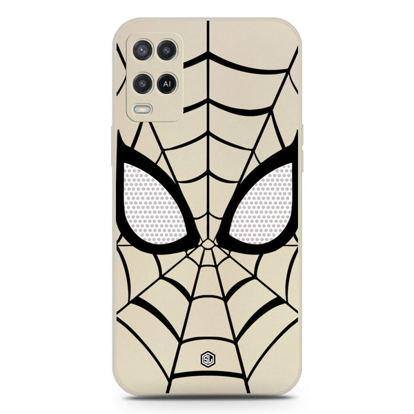 Cool Spider Design Soft Phone Case - Silica Gel Case - Offwhite - Oppo A54 4G