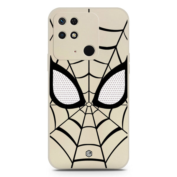 Cool Spider Design Soft Phone Case - Silica Gel Case - Offwhite - Xiaomi Redmi 10C