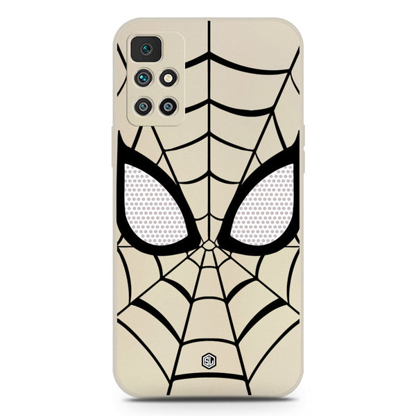 Cool Spider Design Soft Phone Case - Silica Gel Case - Offwhite - Xiaomi Redmi 10 2022