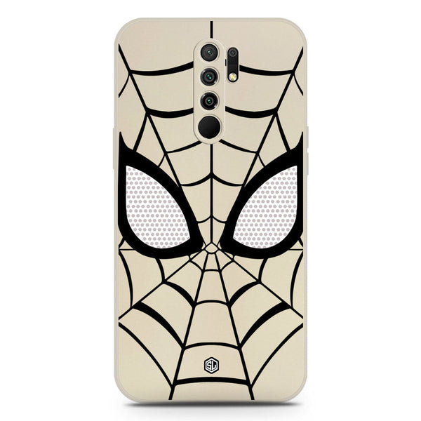Cool Spider Design Soft Phone Case - Silica Gel Case - Offwhite - Xiaomi Redmi 9 Prime