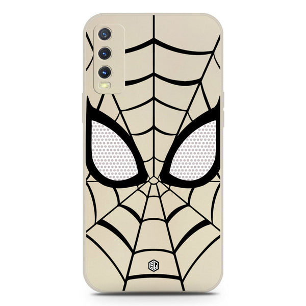 Cool Spider Design Soft Phone Case - Silica Gel Case - Offwhite - Vivo Y20