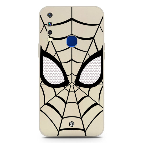 Cool Spider Design Soft Phone Case - Silica Gel Case - Offwhite - Vivo Y12a