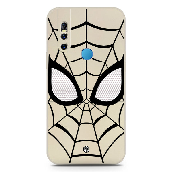 Cool Spider Design Soft Phone Case - Silica Gel Case - Offwhite - Vivo V15