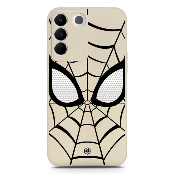 Cool Spider Design Soft Phone Case - Silica Gel Case - Offwhite - Vivo S16e