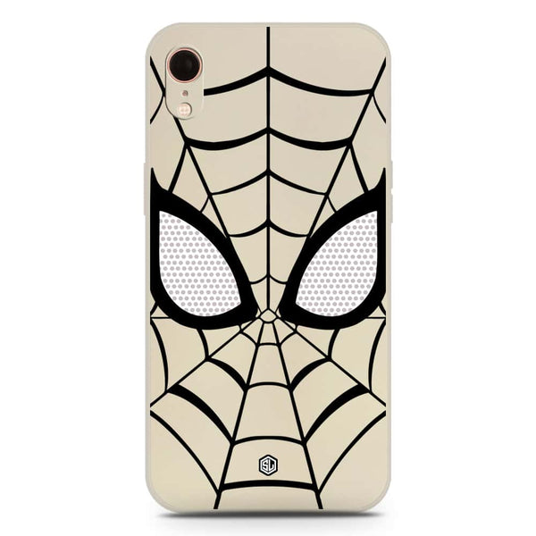 Cool Spider Design Soft Phone Case - Silica Gel Case - Offwhite - iPhone XR