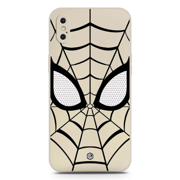 Cool Spider Design Soft Phone Case - Silica Gel Case - Offwhite - iPhone XS / X