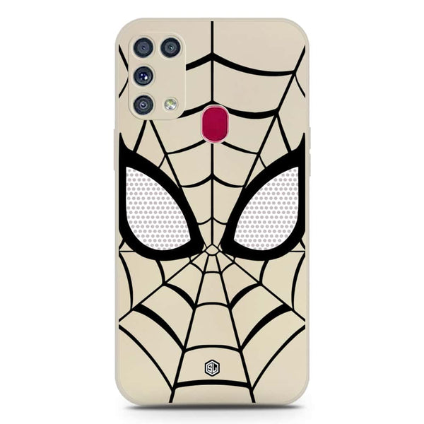 Cool Spider Design Soft Phone Case - Silica Gel Case - Offwhite - Samsung Galaxy M31