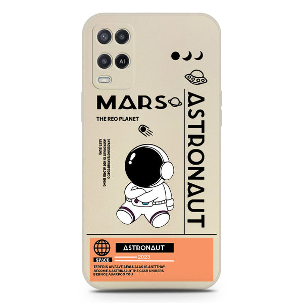 Astronaut Series Soft Phone Case - Silica Gel Case - Offwhite - Oppo A55s