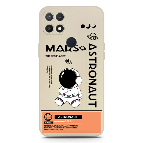 Astronaut Series Soft Phone Case - Silica Gel Case - Offwhite - Oppo A35