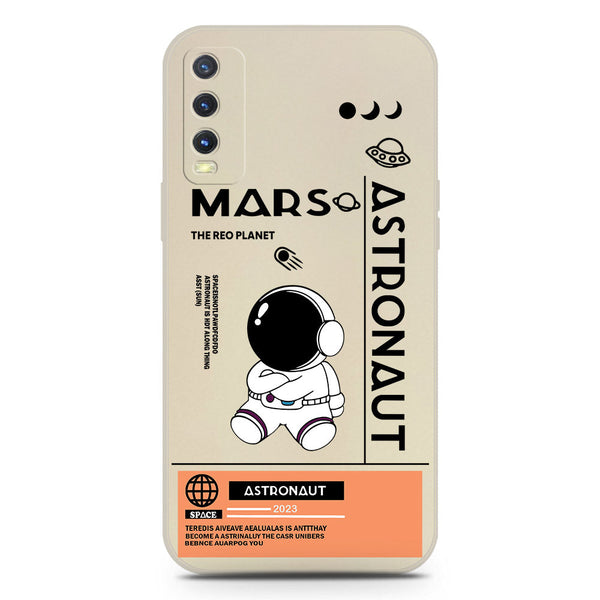 Astronaut Series Soft Phone Case - Silica Gel Case - Offwhite - Vivo Y20a