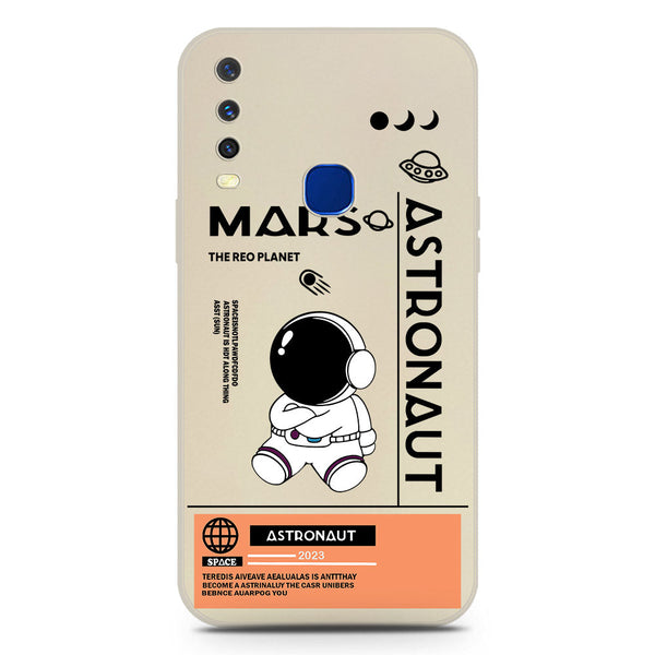 Astronaut Series Soft Phone Case - Silica Gel Case - Offwhite - Vivo Y12