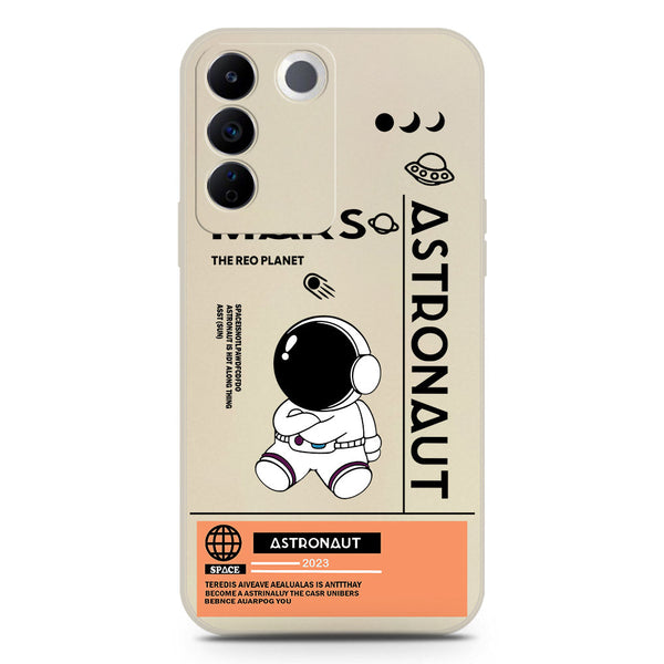 Astronaut Series Soft Phone Case - Silica Gel Case - Offwhite - Vivo S16e
