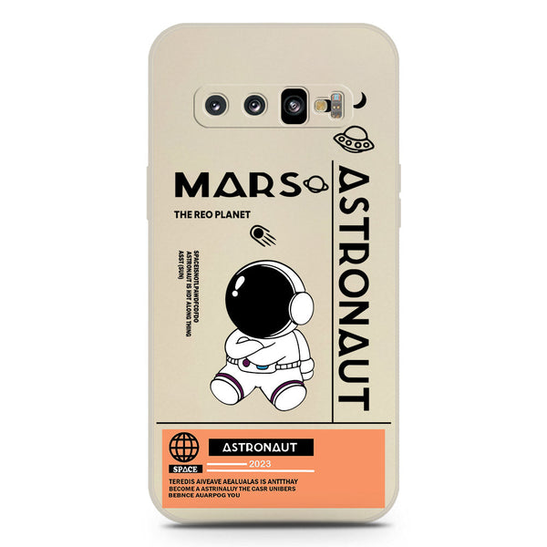 Astronaut Series Soft Phone Case - Silica Gel Case - Offwhite - Samsung Galaxy S10 Plus