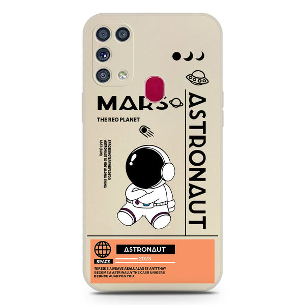 Astronaut Series Soft Phone Case - Silica Gel Case - Offwhite - Samsung Galaxy M31