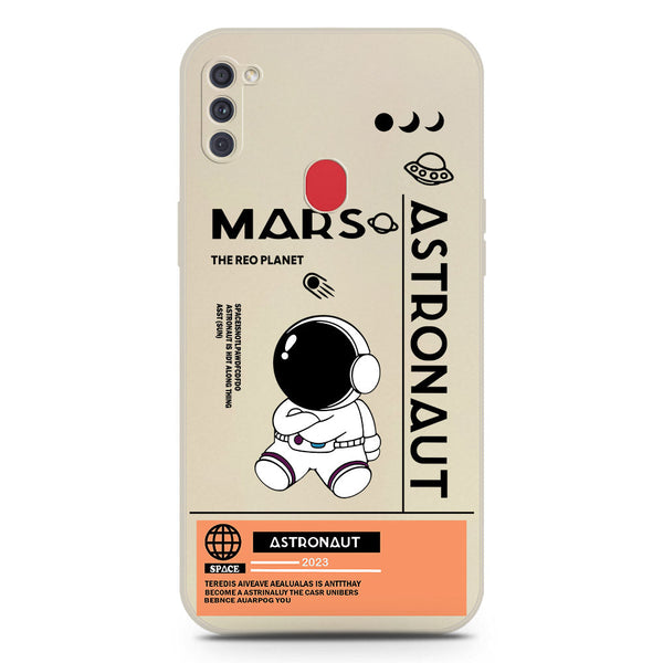 Astronaut Series Soft Phone Case - Silica Gel Case - Offwhite - Samsung Galaxy M11