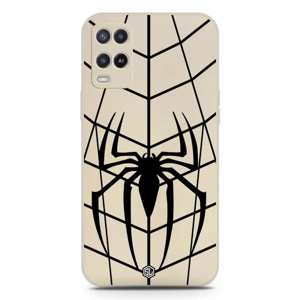 X-Spider Design Soft Phone Case - Silica Gel Case - Offwhite - Oppo A55 5G