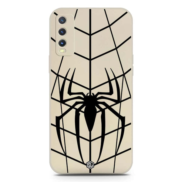 X-Spider Design Soft Phone Case - Silica Gel Case - Offwhite - Vivo Y20i