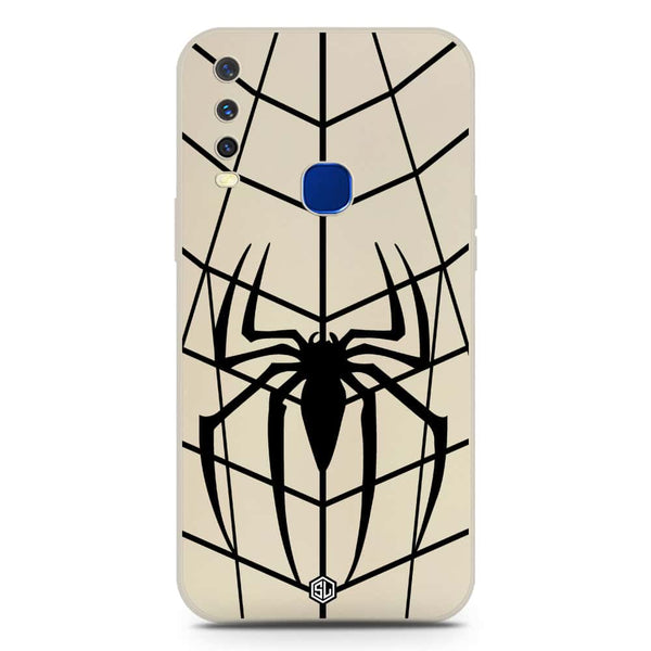 X-Spider Design Soft Phone Case - Silica Gel Case - Offwhite - Vivo Y12a