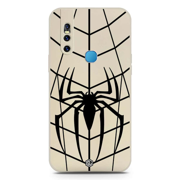 X-Spider Design Soft Phone Case - Silica Gel Case - Offwhite - Vivo V15