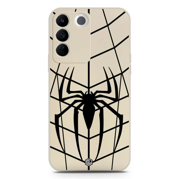 X-Spider Design Soft Phone Case - Silica Gel Case - Offwhite - Vivo S16e