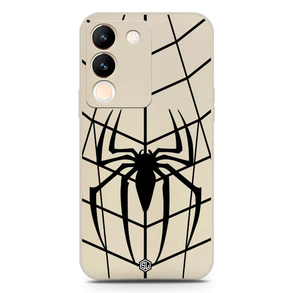 X-Spider Design Soft Phone Case - Silica Gel Case - Offwhite - Vivo V29e