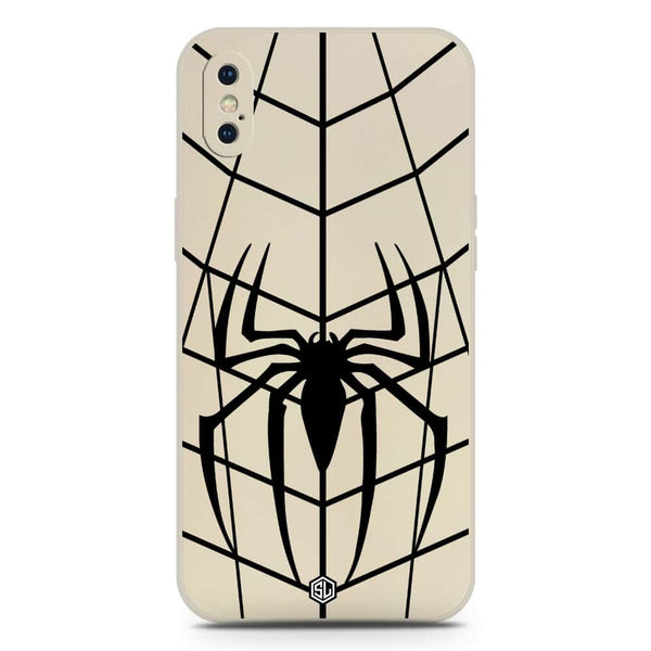 X-Spider Design Soft Phone Case - Silica Gel Case - Offwhite - iPhone XS / X