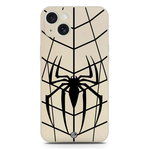 X-Spider Design Soft Phone Case - Silica Gel Case - Offwhite - iPhone 15 Plus