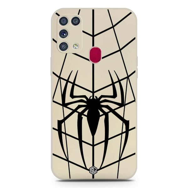 X-Spider Design Soft Phone Case - Silica Gel Case - Offwhite - Samsung Galaxy M31