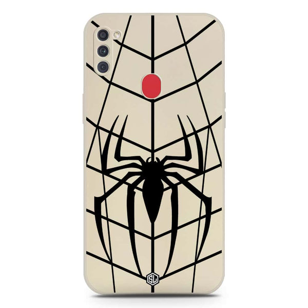 X-Spider Design Soft Phone Case - Silica Gel Case - Offwhite - Samsung Galaxy M11