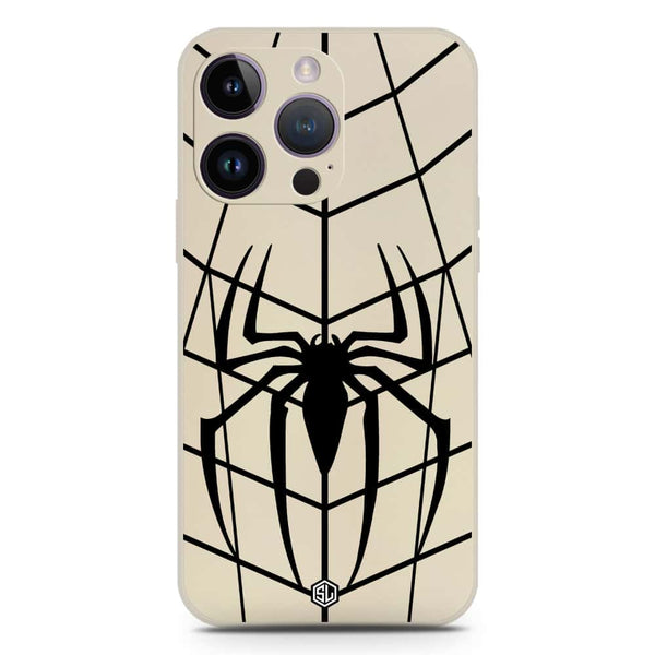 X-Spider Design Soft Phone Case - Silica Gel Case - Offwhite - iPhone 14 Pro