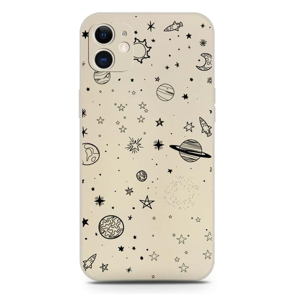 Stardust Dreams Design Soft Phone Case - Silica Gel Case - Offwhite - iPhone 12