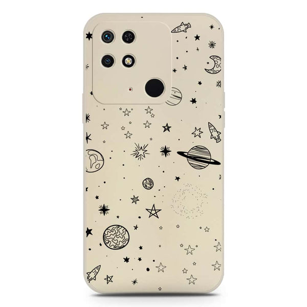 Stardust Dreams Design Soft Phone Case - Silica Gel Case - Offwhite - Xiaomi Redmi 10C