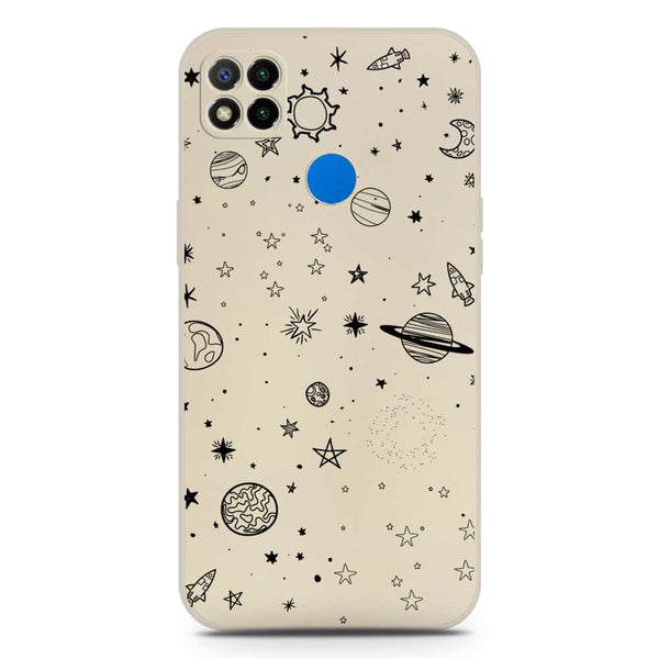 Stardust Dreams Design Soft Phone Case - Silica Gel Case - Offwhite - Xiaomi Redmi 10A