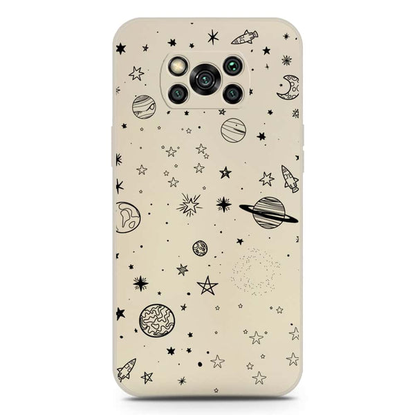 Stardust Dreams Design Soft Phone Case - Silica Gel Case - Offwhite - Xiaomi Poco X3