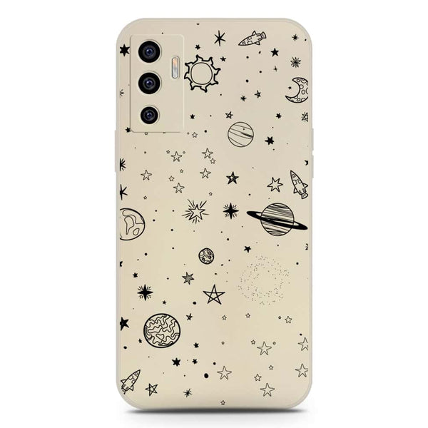 Stardust Dreams Design Soft Phone Case - Silica Gel Case - Offwhite - Vivo S10e